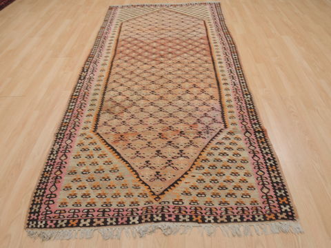 Kilim Brown Runner Flat Woven 41 X 810 Area Rug 100-110025 Image 1