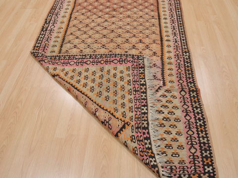 Kilim Brown Runner Flat Woven 41 X 810 Area Rug 100-110025 Image 7