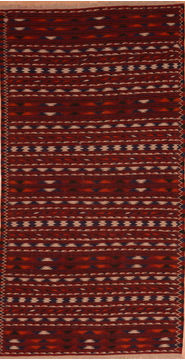 Kilim Red Flat Woven 4'7" X 9'5"  Area Rug 100-110029