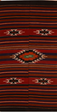 Kilim Red Flat Woven 4'6" X 8'8"  Area Rug 100-110037