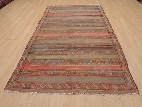 Kilim Red Flat Woven 410 X 810 Area Rug 100-110040 Image 1