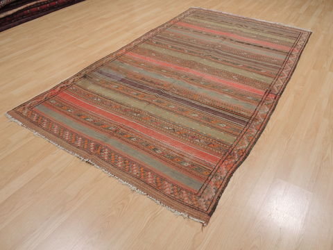 Kilim Red Flat Woven 410 X 810 Area Rug 100-110040 Image 2