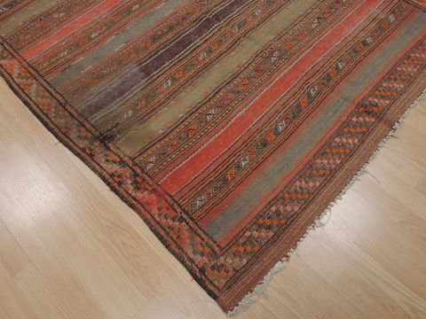 Kilim Red Flat Woven 410 X 810 Area Rug 100-110040 Image 4