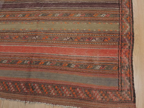 Kilim Red Flat Woven 410 X 810 Area Rug 100-110040 Image 5