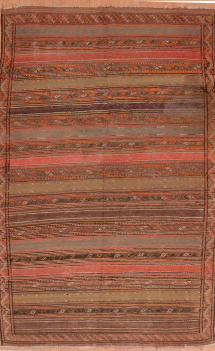 Kilim Red Flat Woven 410 X 810 Area Rug 100-110040 Image 0