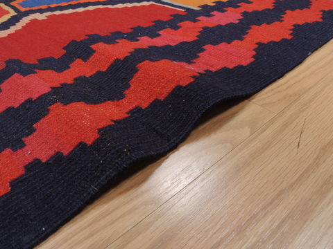Kilim Red Runner Flat Woven 410 X 108 Area Rug 100-110046 Image 6