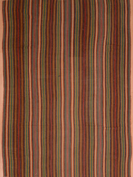 Afghan Kilim Green Rectangle 6x9 ft Wool Carpet 110050