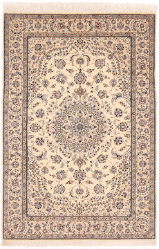 Nain Beige Hand Woven 4'5" X 6'7"  Area Rug 254-110056