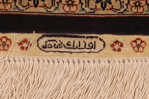 Hereke Black Hand Knotted 50 X 80  Area Rug 254-110059 Image 4