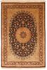 Qum Yellow Hand Woven 46 X 67  Area Rug 254-110060 Thumb 0