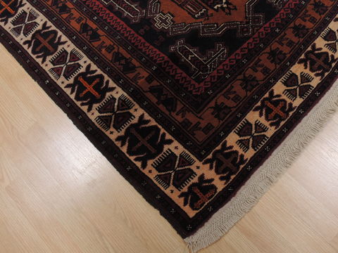 Baluch Black Runner Hand Knotted 38 X 78 Area Rug 100-110062 Image 6