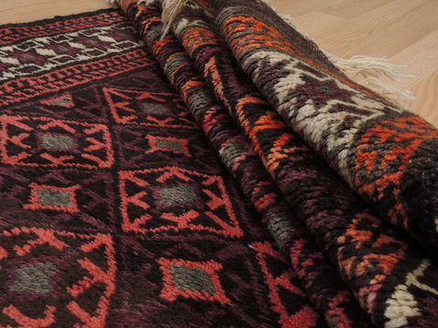 Baluch Purple Hand Knotted 35 X 52 Area Rug 100-110063 Image 5