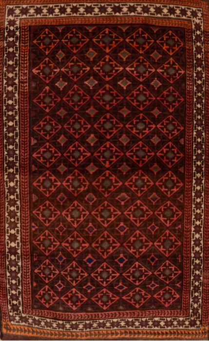 Baluch Purple Hand Knotted 35 X 52 Area Rug 100-110063 Image 0