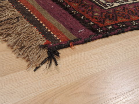 Baluch Brown Hand Knotted 33 X 62 Area Rug 100-110066 Image 3
