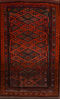 Baluch Orange Hand Knotted 311 X 67  Area Rug 100-110068 Thumb 0