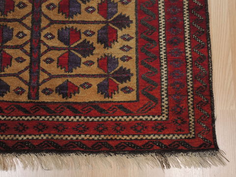 Baluch Beige Hand Knotted 311 X 74 Area Rug 100-110071 Image 3