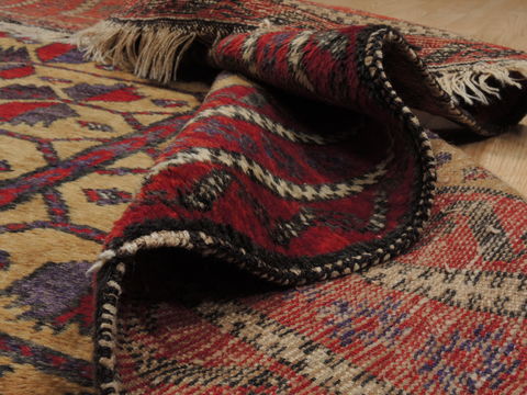 Baluch Beige Hand Knotted 311 X 74 Area Rug 100-110071 Image 7