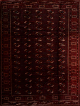 Afghan Khan Mohammadi Purple Rectangle 8x11 ft Wool Carpet 110073