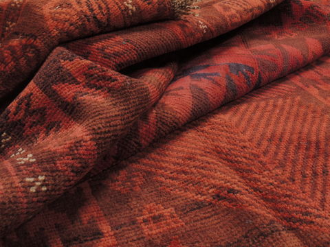 Baluch Orange Hand Knotted 410 X 92 Area Rug 100-110074 Image 10