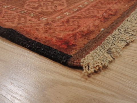 Baluch Orange Hand Knotted 410 X 92 Area Rug 100-110074 Image 4