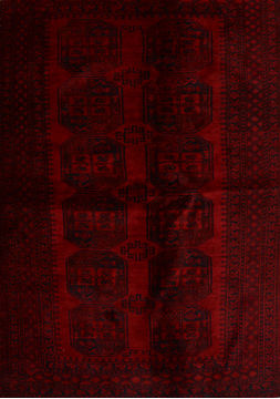 Afghan Khan Mohammadi Red Rectangle 5x8 ft Wool Carpet 110078