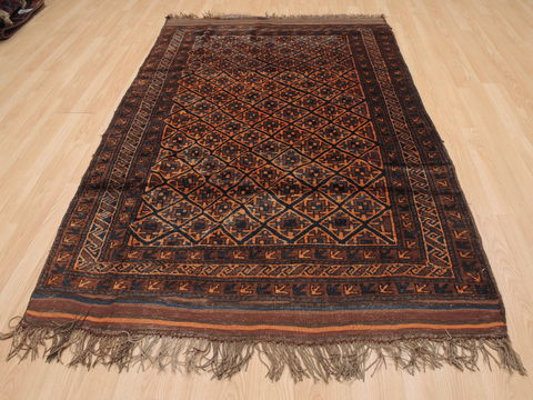 Baluch Brown Hand Knotted 46 X 66 Area Rug 100-110097 Image 1
