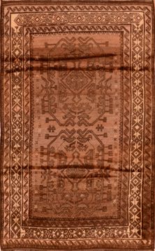 Baluch Brown Hand Knotted 3'11" X 6'9"  Area Rug 100-110099