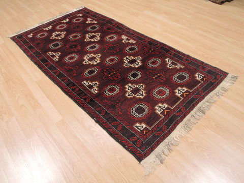 Baluch Red Runner Hand Knotted 34 X 68 Area Rug 100-110100 Image 3