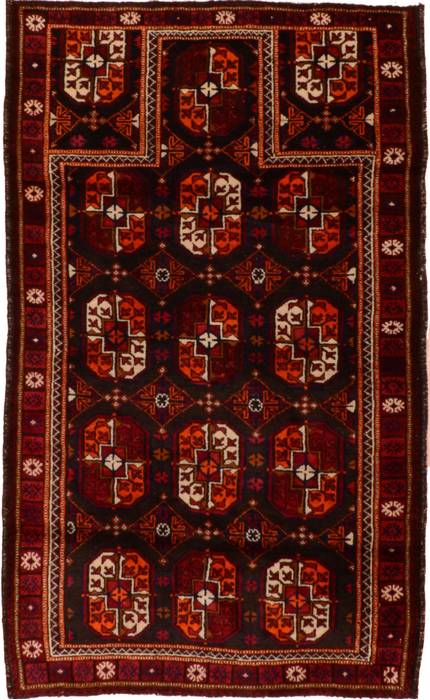 Baluch Brown Hand Knotted 37 X 59 Area Rug 100-110101 Image 0