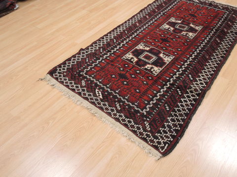 Baluch Red Hand Knotted 33 X 61 Area Rug 100-110103 Image 2