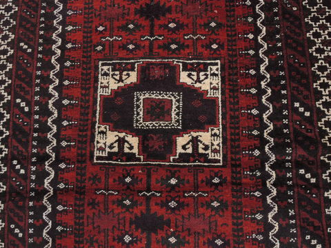 Baluch Red Hand Knotted 33 X 61 Area Rug 100-110103 Image 5