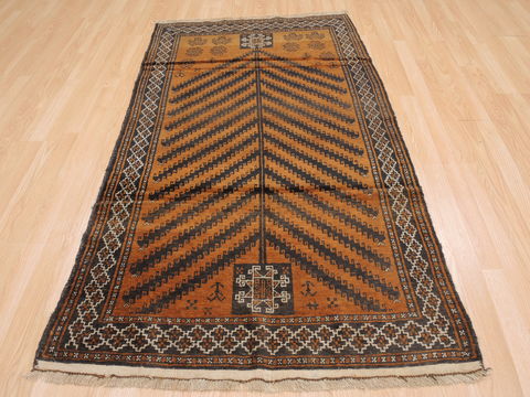 Baluch Brown Hand Knotted 36 X 63 Area Rug 100-110105 Image 4