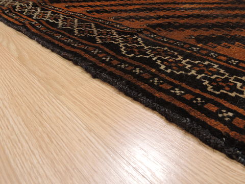 Baluch Brown Hand Knotted 36 X 63 Area Rug 100-110105 Image 8