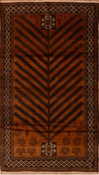 Afghan Baluch Brown Rectangle 4x6 ft Wool Carpet 110105