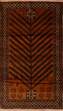 Afghan Baluch Brown Rectangle 4x6 ft Wool Carpet 110105