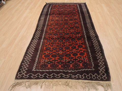 Khan Mohammadi Orange Hand Knotted 37 X 76 Area Rug 100-110110 Image 1