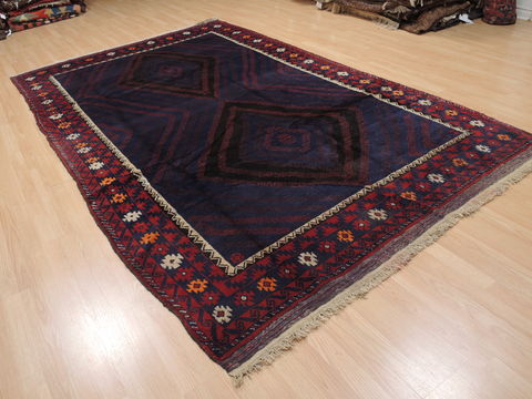 Khan Mohammadi Blue Hand Knotted 67 X 108 Area Rug 100-110111 Image 1