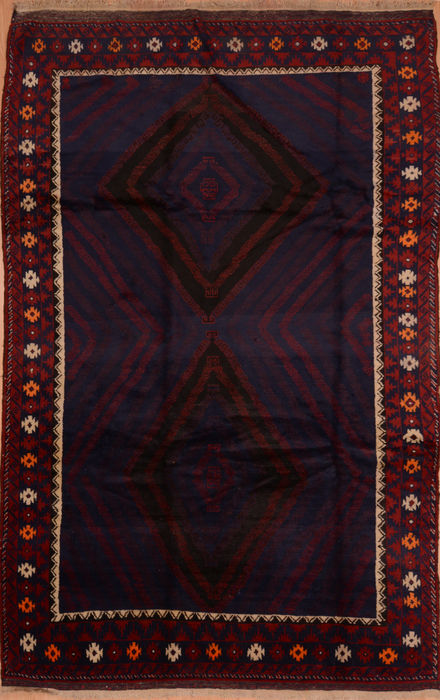 Khan Mohammadi Blue Hand Knotted 67 X 108 Area Rug 100-110111 Image 0