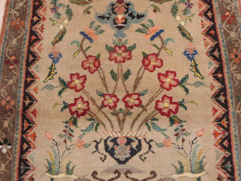 Baluch Beige Hand Knotted 25 X 34 Area Rug 100-110115 Image 1