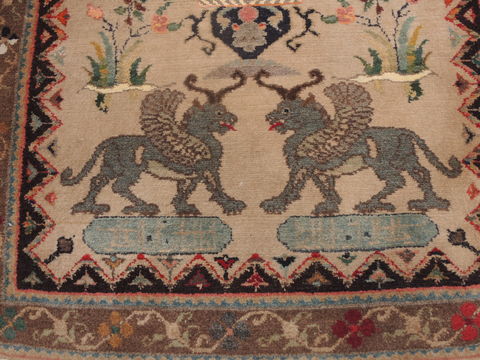 Baluch Beige Hand Knotted 25 X 34 Area Rug 100-110115 Image 8