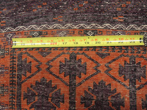 Baluch Orange Hand Knotted 36 X 66 Area Rug 100-110121 Image 8