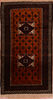 Baluch Orange Hand Knotted 36 X 66 Area Rug 100-110121 Thumb 0