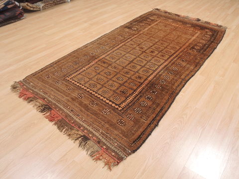 Baluch Brown Hand Knotted 310 X 70 Area Rug 100-110122 Image 2