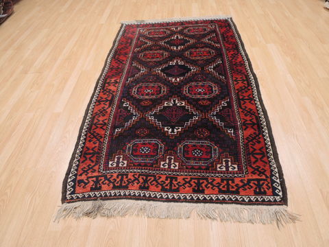 Baluch Brown Hand Knotted 38 X 67 Area Rug 100-110123 Image 1