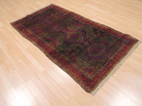 Baluch Green Hand Knotted 33 X 63 Area Rug 100-110125 Image 2