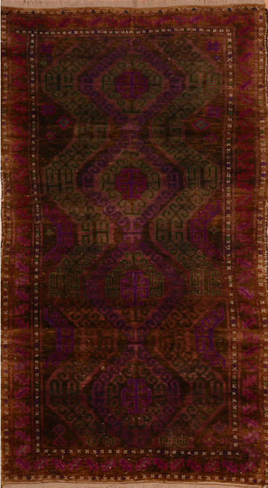 Baluch Green Hand Knotted 33 X 63 Area Rug 100-110125 Image 0