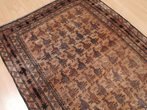 Baluch Beige Runner Hand Knotted 34 X 610 Area Rug 100-110127 Image 10