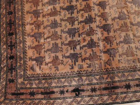 Baluch Beige Runner Hand Knotted 34 X 610 Area Rug 100-110127 Image 5