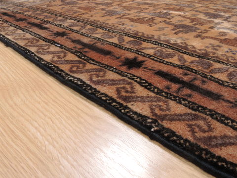 Baluch Beige Runner Hand Knotted 34 X 610 Area Rug 100-110127 Image 8