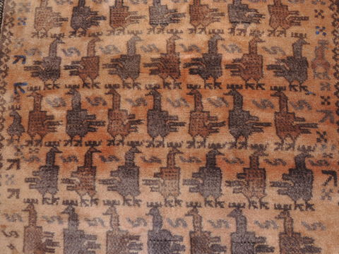Baluch Beige Runner Hand Knotted 34 X 610 Area Rug 100-110127 Image 9